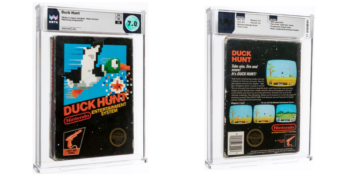 Just In: Duck Hunt Wata 7.0 CIB Complete Matte Sticker, First Production – Nintendo NES