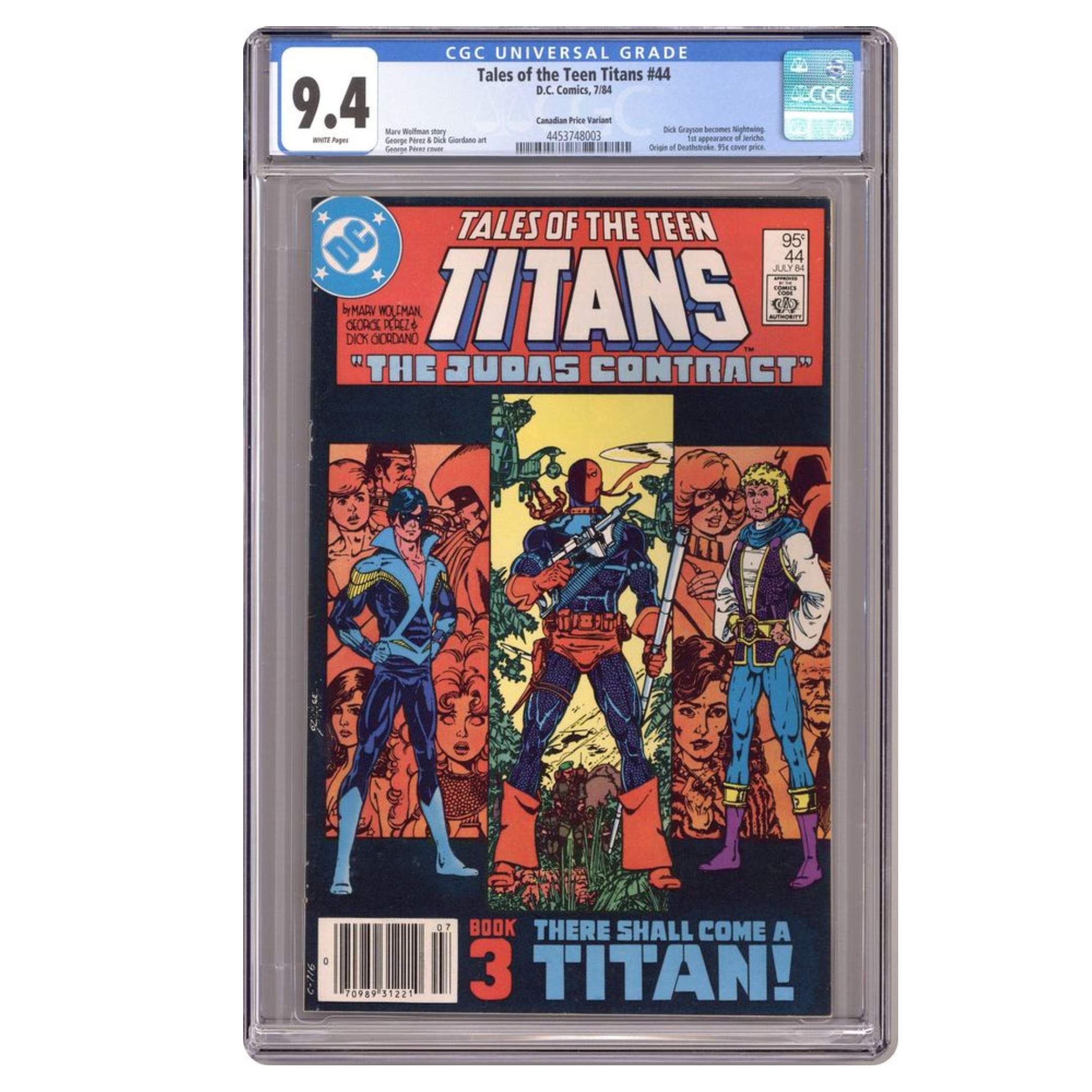 New Teen Titans (Tales of ...) Canadian Price Variant 44 CGC 9.4